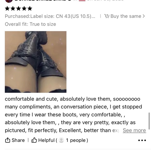 NWT Super Rad Goth Over-the-knee Boots Unbranded Size 39/7.5 - Picture 13 of 16